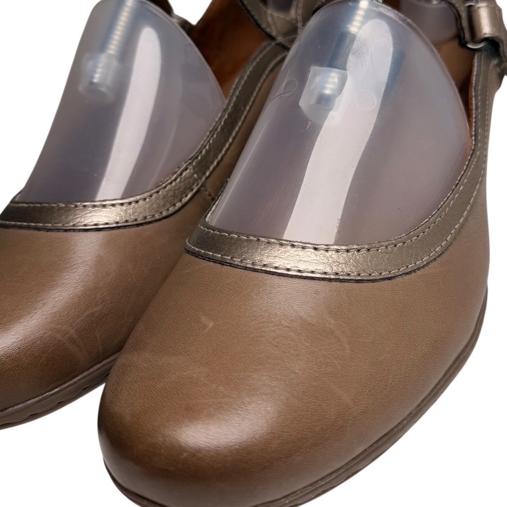 Cobb Hill Laurel Leather Mary Jane Pumps Taupe Bronze Comfort Shoes 8.5 - Picture 3 of 13